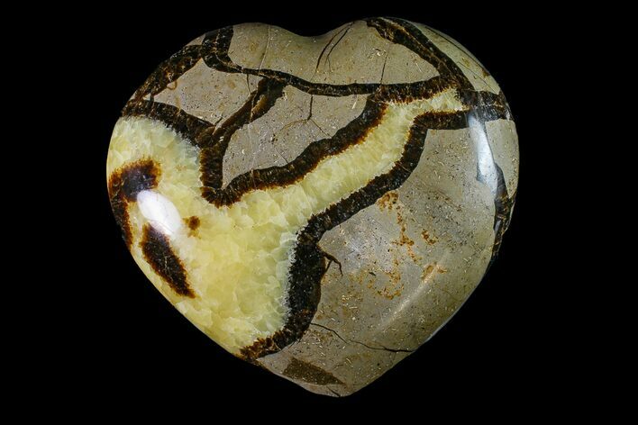 Polished Septarian Heart - Madagascar #156655